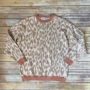Citrus & Lemon Animal Print Pullover Sweater